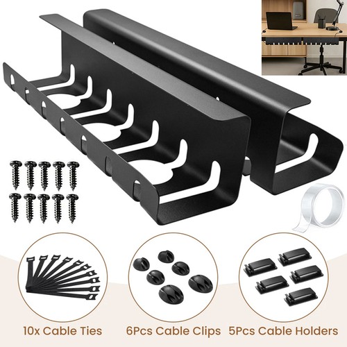 Pack black metal under desk - 2,