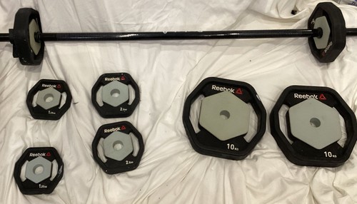 Reebok barbell with weighted - with,