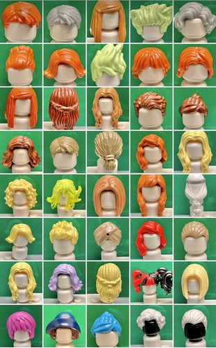 Lego minifigure hair - minifigure, hair,