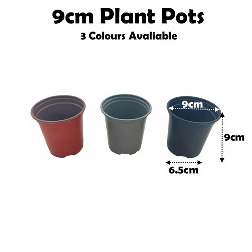 9cm plant pots round - pots, plastic