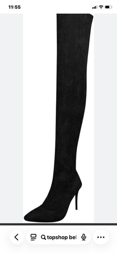 Topshop uk5 black over knee - topshop,