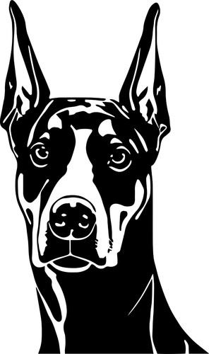 Doberman dog digital cross - digital,