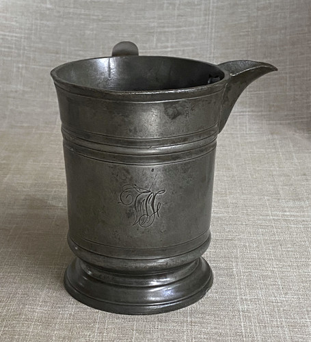 Antique c1780s pewter tankard - c1780s,