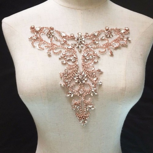 Rhinestone neckline wedding - rhinestone,