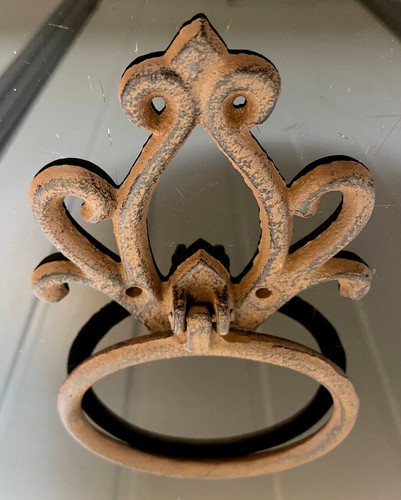Cast iron towel ring antique - cast,