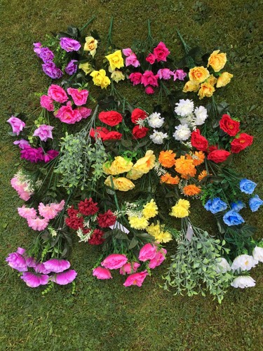 Artificial faux silk flowers - faux,