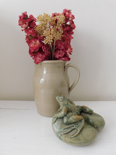 Charming vintage green - green, painted