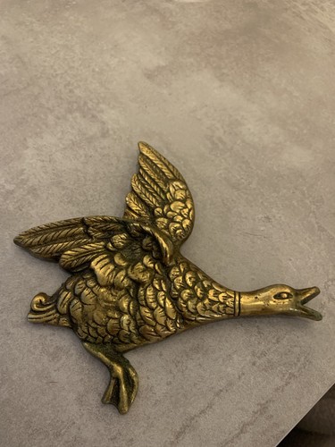Vintage brass flying - , wall