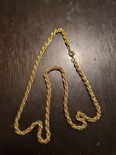 18in Yellow GF Diamond Cut Rope Chain