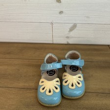 Livie And Luca Blue yellow Petals Girl Mary Jane Sandals Size 11 MINT