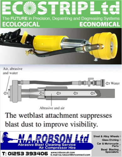 Wet head blasting - blasting, attachment