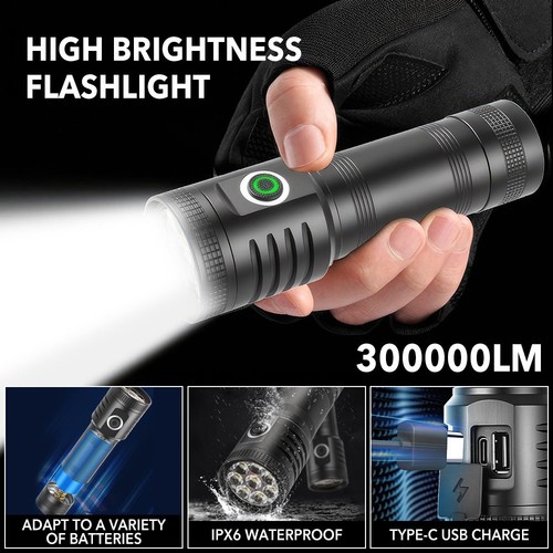 Powerful 300000lm rechargeable - powerful,