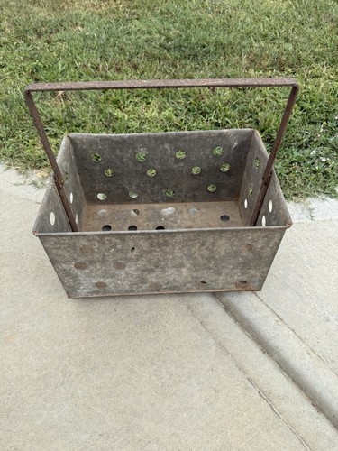 Industrial retro metal basket - industrial,