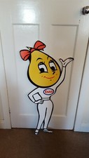 Esso oil drop large girl 40.5" x 16" metal sign. Man Cave/ Garage/ Shed. 