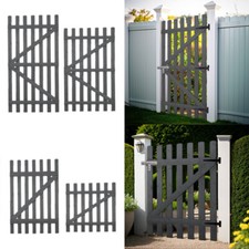 3FT-6FT Wooden Garden Gate Arched Top Pedestrian Gates Entrance Door with Hinges