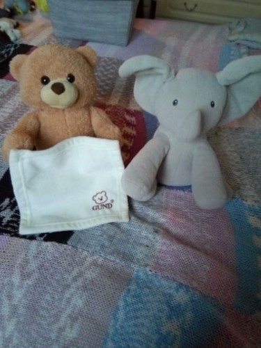 Gund peek boo talking teddy - talking,