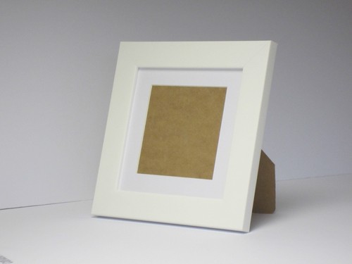 White square picture - white,