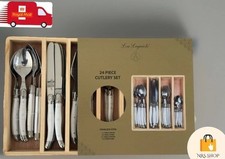 Lou Laguiole 24 Piece Cutlery Gift Set Premium Quality Cutlery Set Wooden Tray