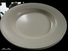 Wedgwood 2 NEW Dinner Plates Paul Costelloe Rim Plate Cream 13" Underplate 33cm