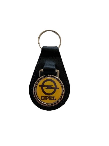 Black leather keyring - , keyring/