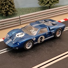Scalextric 1:32 Car - C3066 Ford GT40 Mk2 1966 Blue #2 *LIGHTS* #A