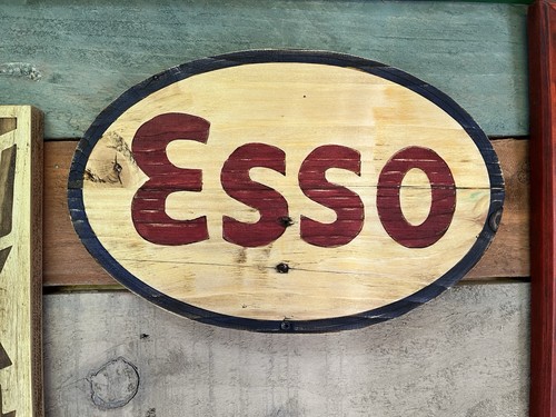 Handmade vintage style esso - style,