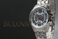 [MINT in Box]  BULOVA 96A187 Sutton Blue Silver Automatic Men's Watch From JAPAN