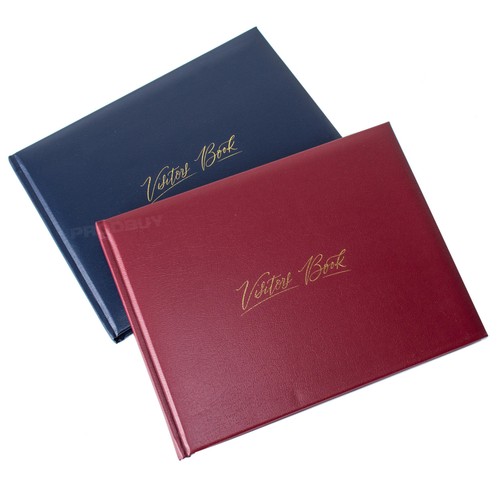Faux leather visitors - book, 128