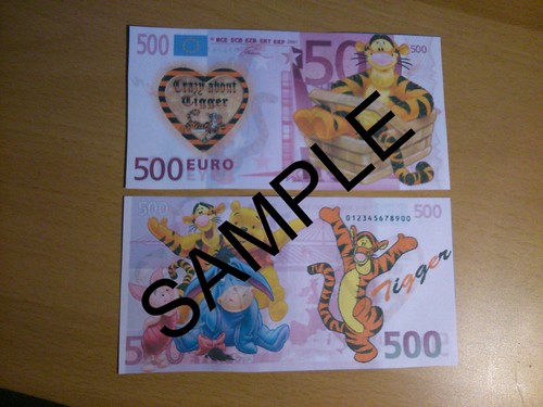 Tigger novelty 500 euro bank - euro,
