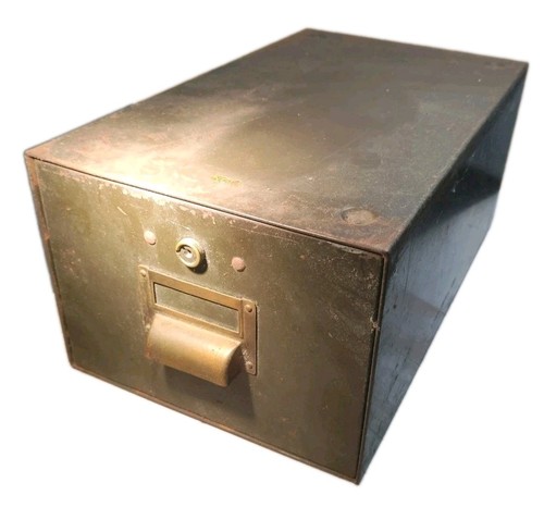 Roneo metal index card filing - metal,