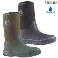 Neoprene Mens Wellingtons Rubber Boots 100% Waterproof Muck Festival Garden Size