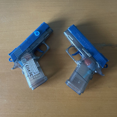 Toy cap gun pistols blue - cap, &