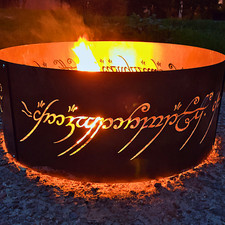 Mystical Fire Ring, Custom Heavy Duty Elvish Fire Ring, Backyard Fire Pit