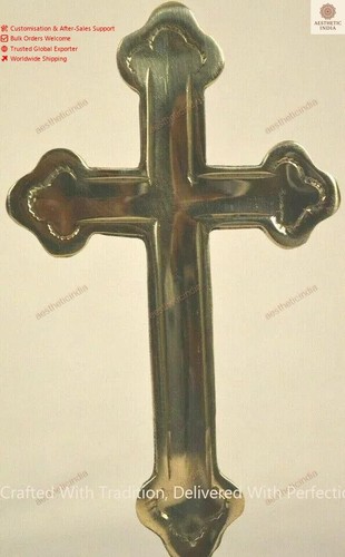 Christian brass cross jesus - brass,