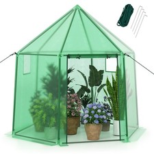 Mini Walk-in Greenhouse Green