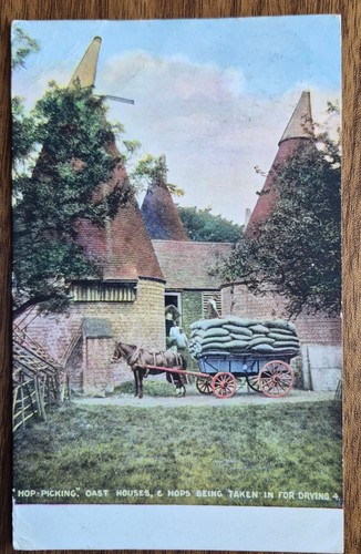 Hop picking oast houses - houses, kent