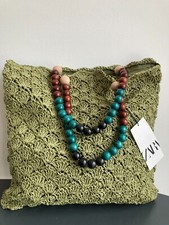 ZARA green khaki shopper TOTE BAG new with tags