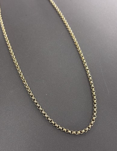 9ct yellow gold belcher chain - yellow,