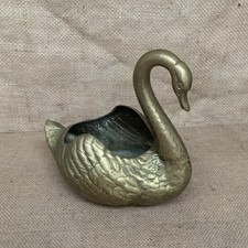 Brass Swan Planter Sculpture