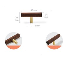 Walnut Wood Cabinet Handles Drawer Pulls Knobs Cupboard Handle Cabinet Door pull