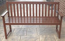 MAHOGANY WOODEN GARDEN BENCH -