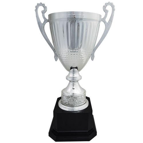Large metal cup silver - large,