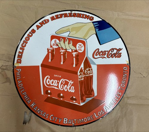 Coca cola porcelain enamel - coca-cola,