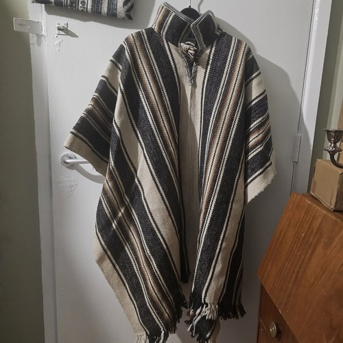 Handwoven chilean poncho - chilean,