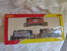 Hornby Fuel Tanker Pack R6366 3 Wagons Shell, Total, Texaco Boxed oo gauge