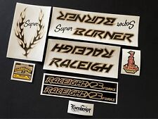 Raleigh Mk1 Super Burner BMX decal set 1983