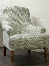 Hand Made Stunning French Louis Chair In Linwood Ashfield Prints Seaspray