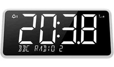 Bush Oxford DAB+/FM Clock Radio White 4W RMS 8cm Clock For Home iPod Compatible