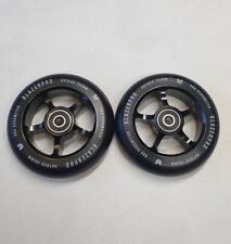 Blazer Pro Outrun 100mm Stunt Scooter Wheels - Pair + Bearings - Black/Black
