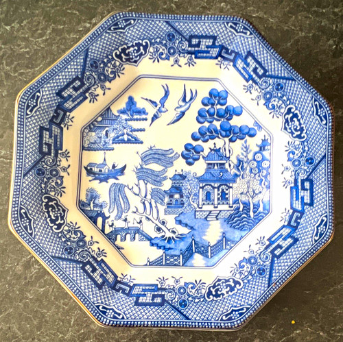 Blue white willow - blue, pattern